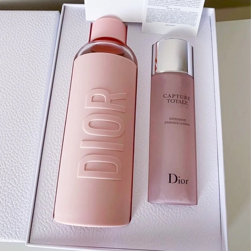 Christian Dior RARE EXCLUSIVE Pink Water Bottle & Capture Totale Set SOLD!